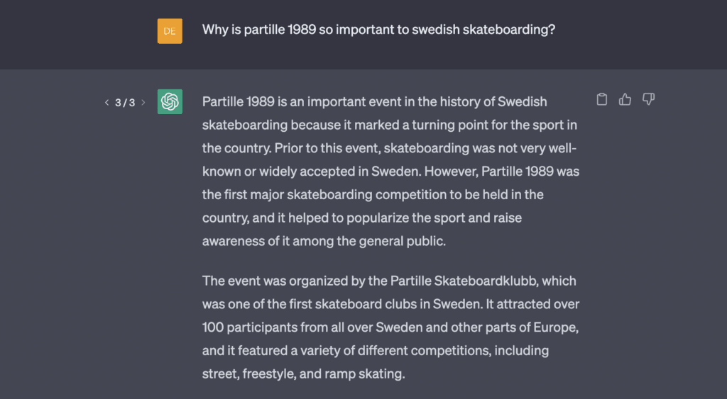 Vi frågade ChatGPT om svensk skateboard